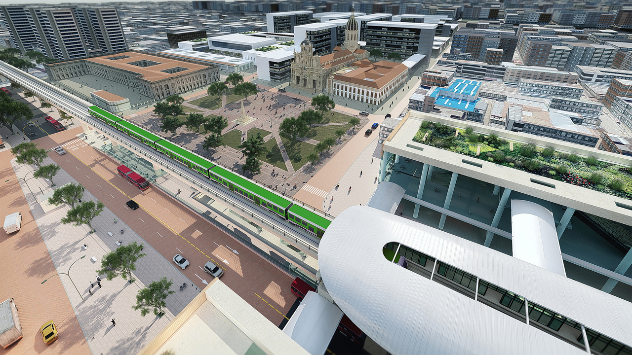 Render de la estación 12 que estará en el sector del Voto Nacional