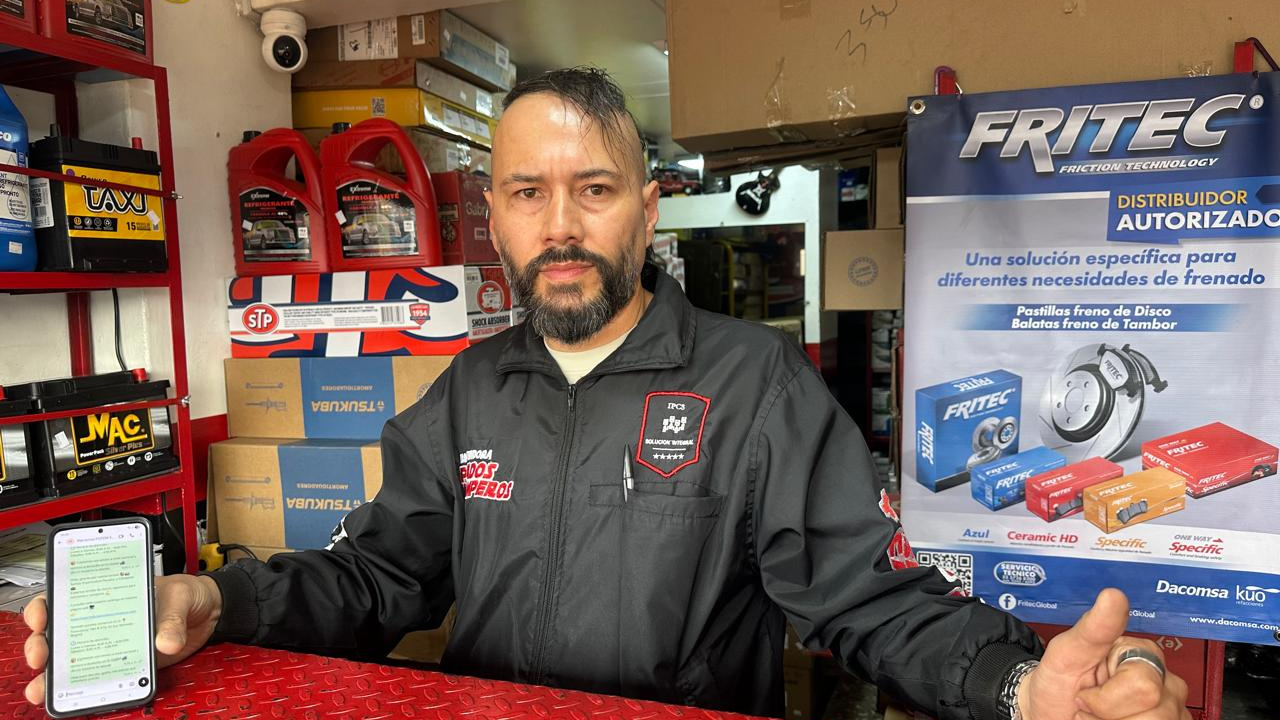 Alexander Plaza, comerciante del sector automotriz