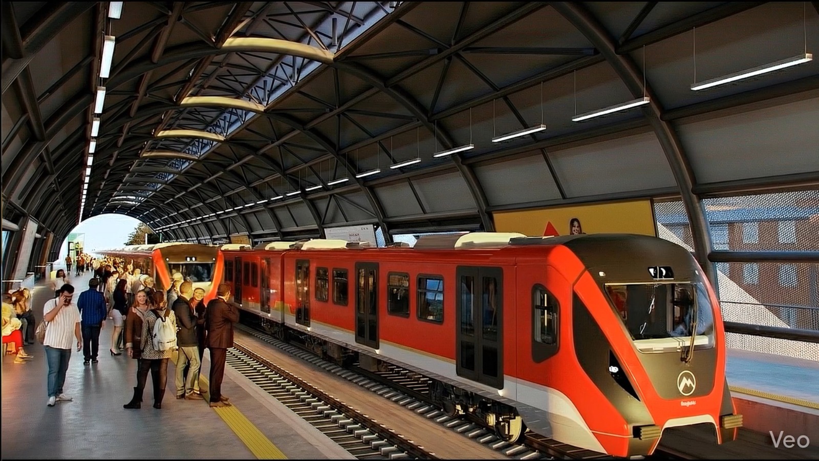 Render del tren de la Línea 2 del Metro de Bogotá