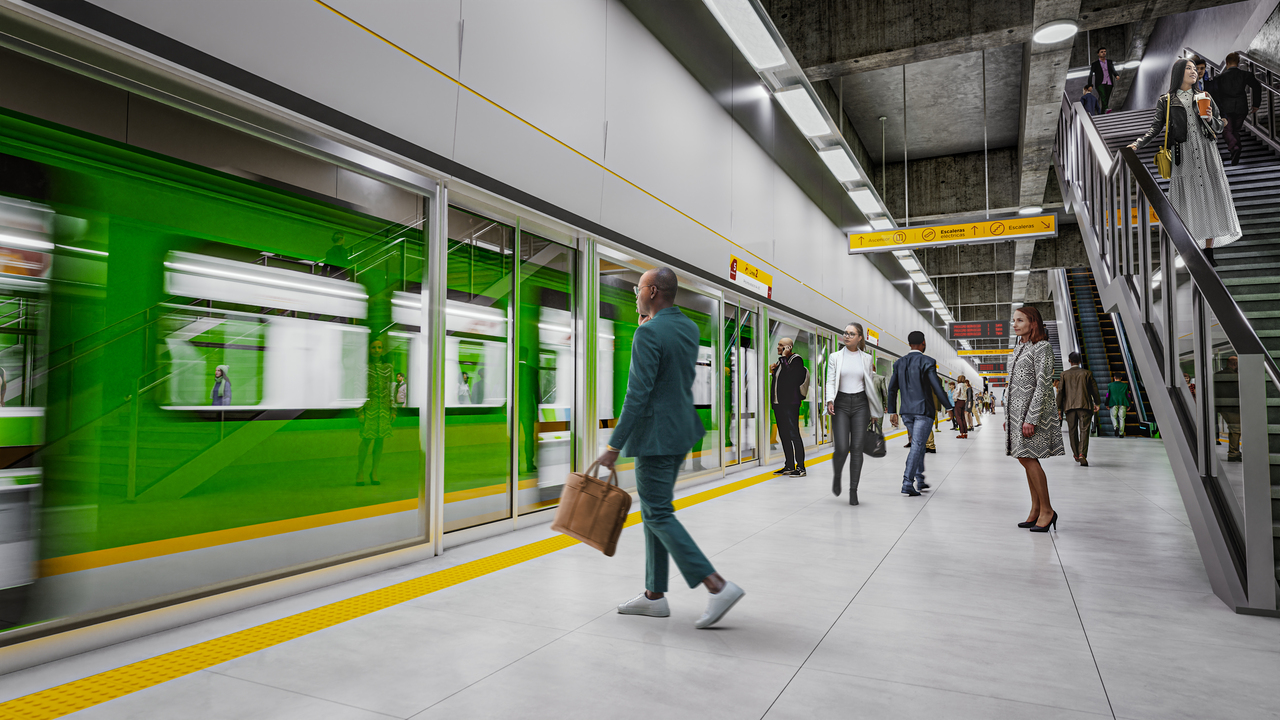 Render de la Línea 2 del Metro de Bogotá que será subterránea