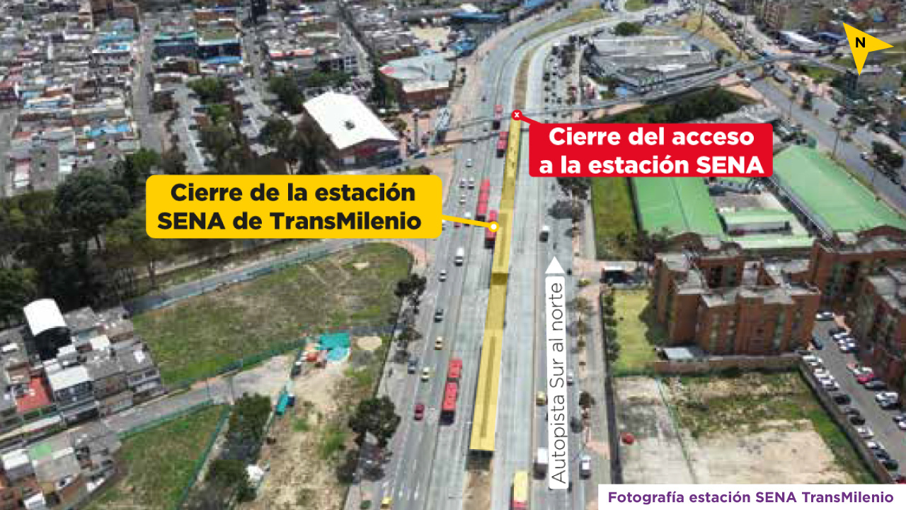 Cierre estación BRT Sena