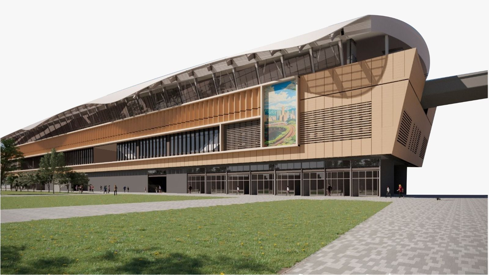 Render ilustrativo de lo que será la estación 6 de la L1MB