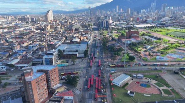 Vista aérea del sector de San Victorino